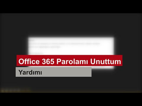 Video: Office 365 parola politikamı nasıl bulabilirim?