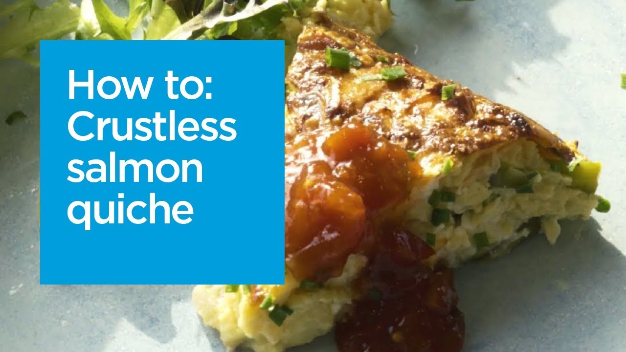 Crustless quiche recipe with salmon gluten free YouTube