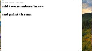 adding two integers in c++ and printing the sum as output