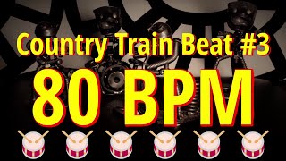 80 BPM - Country Train Beat #3 - 4/4 #DrumBeat - #DrumTrack - #CountryBeat 🥁🎸🎹🤘