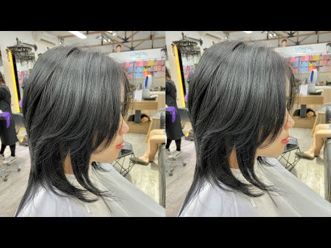 Tóc mullet Nữ |Hướng dẫn cắt | Triangle Layer