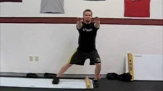 Hockey Training Slideboard Lateral Squat
