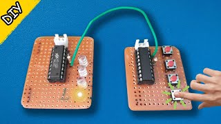 4 Channel single wire Signal Transmission using HT12E ic and HT12D ic | ht12e ic and ht12d ic