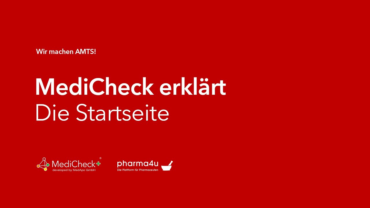 Medicheck Lab MediCheck erklärt (1): Die Startseite - YouTube