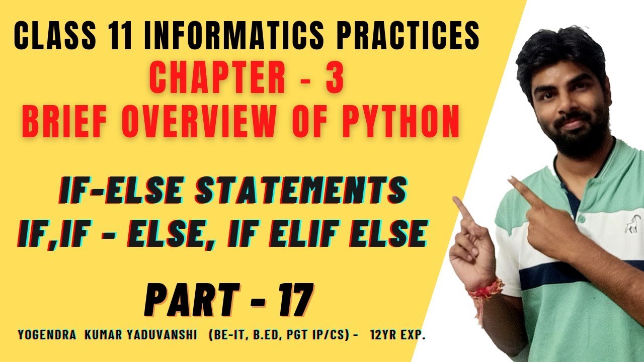 IF | IF - ELSE | IF ELIF ELSE | CONTROL STATEMENTS IN PYTHON | IF ELSE ...