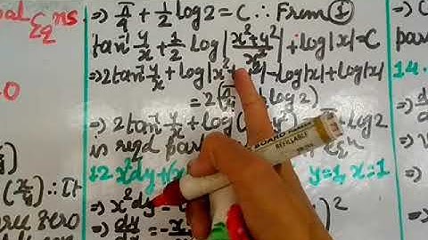 Maths Cl 12 Ch 9 Differential Equations(Part 7) Ex 9.5 Q No 10 to 16