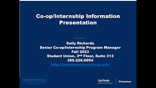 Co-op/Intern Information Session