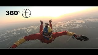 Sunset SkyDive in 360° Virtual Reality / Прыжок на закате с парашютом в 360°