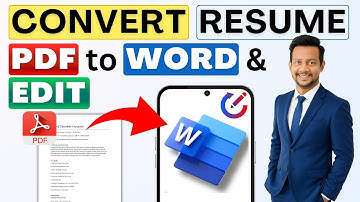 Convert PDF Resume to Word & Edit in Mobile | Resume Editing in MS Word App 📱