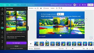 Canva Text to Image: promt for impressionism screenshot 3