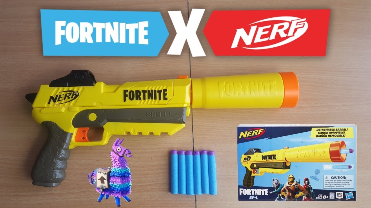 NERF FORTNITE SP-L ( pistolet silencieux ) test et présentation en français  fr 