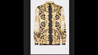 Versace hibiscus Barocco Baroque silk shirt