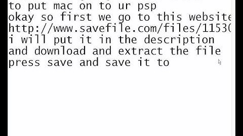 how to get mac on psp