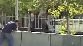 Mike Vallely - Ollie over the wall / fence - Brooklyn Banks - New York City Skateboarding