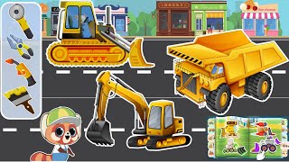 BELAJAR ALAT BERAT KONSTRUKSI, AYO SUSUN DAN PERBAIKI || Puzzle Vehicles for Kids screenshot 1