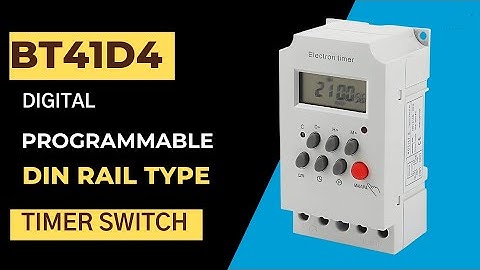 Blackt Electrotech BT41D4 Digital Electronic Timer Switch 220V 25Amp DIN Rail ON/OFF Timer Switch