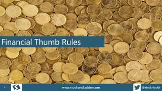 Financial Rules of thumb