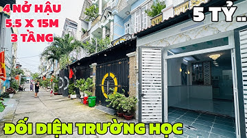 Nhà quận 12 | DT 4m nở hậu 5.5m x 15m 3 tầng đối diện là trường học đường Nguyễn Thị Đặng vị trí đẹp