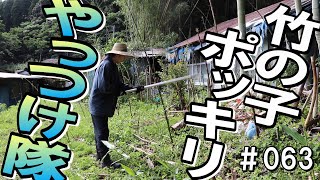 軽～いステンレス製立鍬？でタケノコを折って切ってやっつけまくる！