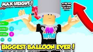 BLOWING THE BIGGEST BALLOON POSSIBLE IN BALLOON SIMULATOR 2!! (Roblox)