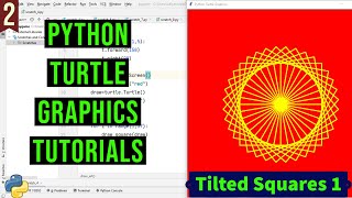 tilted squares 1 with python turtle python turtle graphics tutorial 2 designs in turtle library