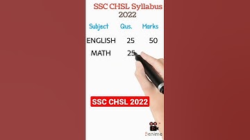 SSC 🔥 CHSL syllabus 2022 🤗 #shorts #trending #sscchsl