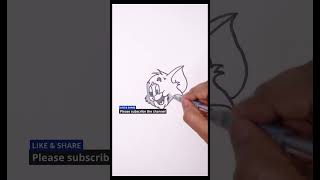 Easy Tom drawing | Tom & Jerry shorts shortsvideo youtubeshorts tomandjerry drawing