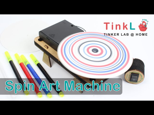 Make a mini spin art machine! Deets in bio￼! #electronics #diy