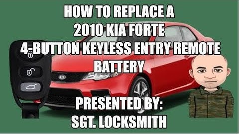 How to replace a 2010 Kia Forte 4 Button Keyless Entry Remote Battery