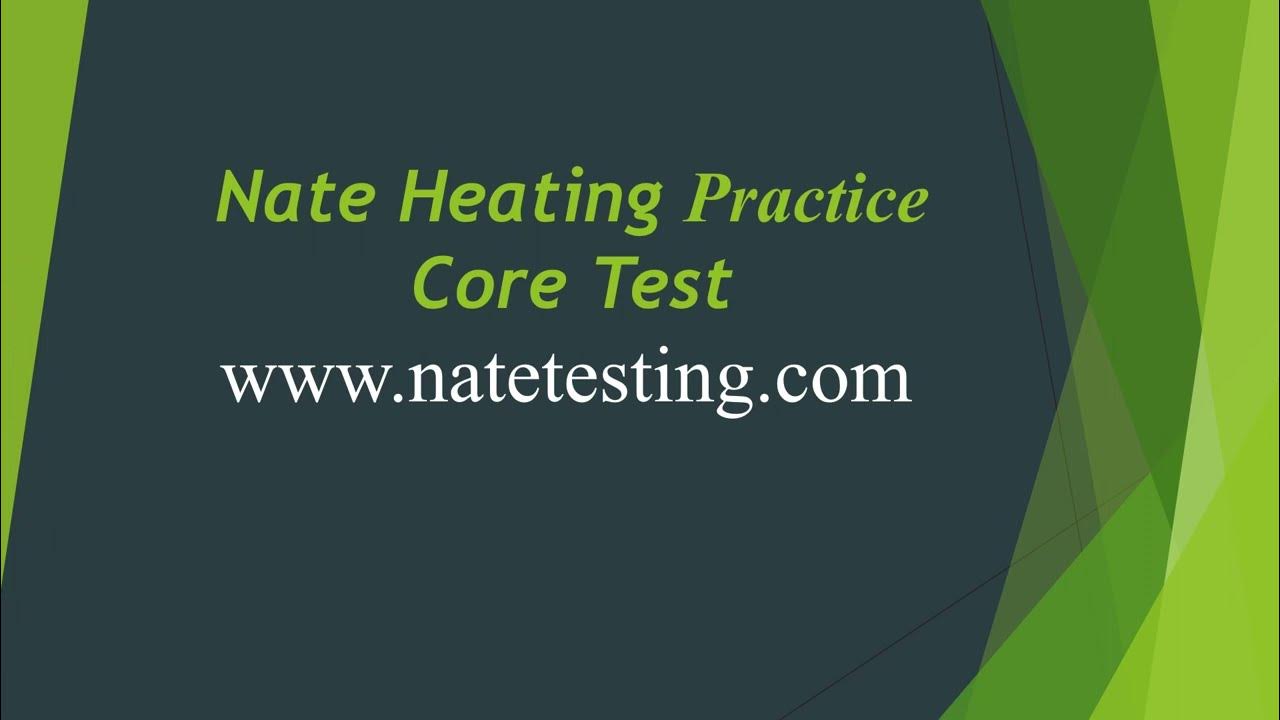 NATE EXAM CORE, 608, 609, EPA UNIVERSAL PRACTICE TEST (HVAC) - YouTube