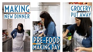 Putting away all the groceries| Preparing the Meat | Making new dinner