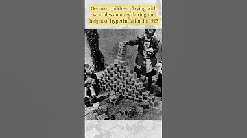 German children playing with worthless money during the height of hyperinflation in 1923
