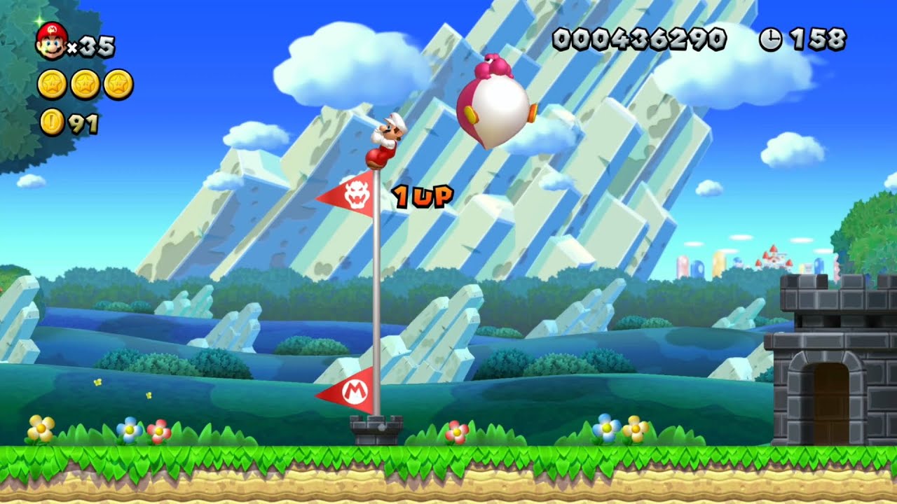 Acorn Plains-A Tilted Tunnel Secret Exit and Blooper's Secret Lair (All Star Coins)