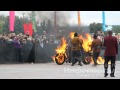 «Призрачный гонщик» на горящем мотоцикле