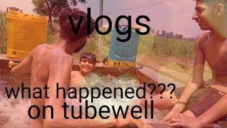 full enjoy on tubewell?||vloging in jungle ||#villagers#tubewell#enjoying#trending#vlog