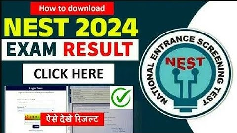 How to check nest 2024 result #NEST result 2024 out #natinal entrance screening test result #nest