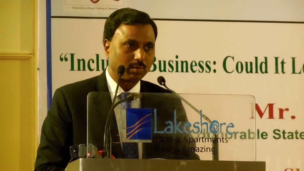 Signing of Inclusive Business Policy - Srinivas Reddy Speech - YouTube