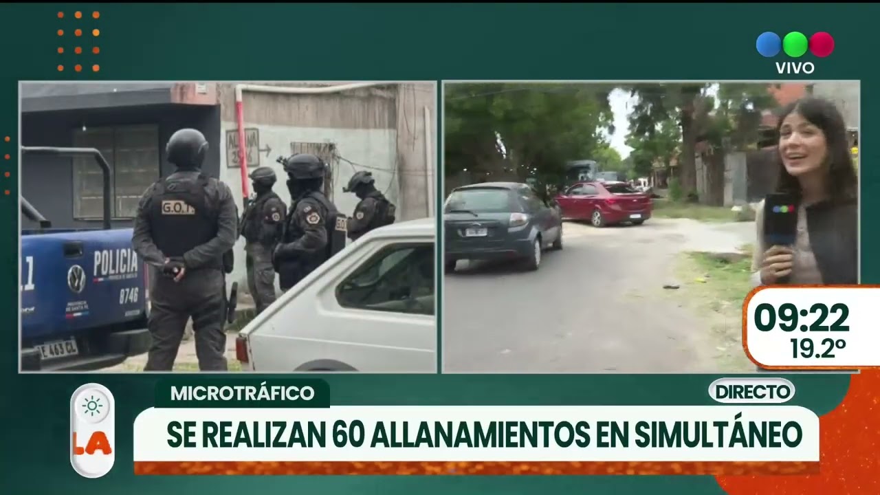 Casi 70 allanamientos simultáneos con 39 detenidos en Rosario y alrededores | TELEFE ROSARIO