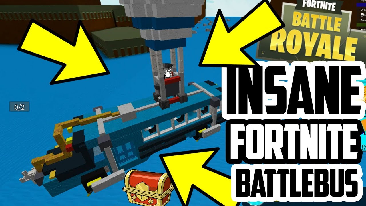 Insane Fortnite Battlebus In Build A Boat Extreme Edit Youtube - tutorial how to make the battle bus it can fly build a boat for treasure roblox