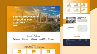 Create a Financial Advisor Landing Page | HTML, CSS & Vanilla JS Tutorial