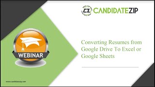 Converting Resumes from Google Drive to Excel or Google Sheets