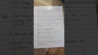 Poorvi English class.8 Question Answer Exercise and word meaning ch- The wit that won hearts #study