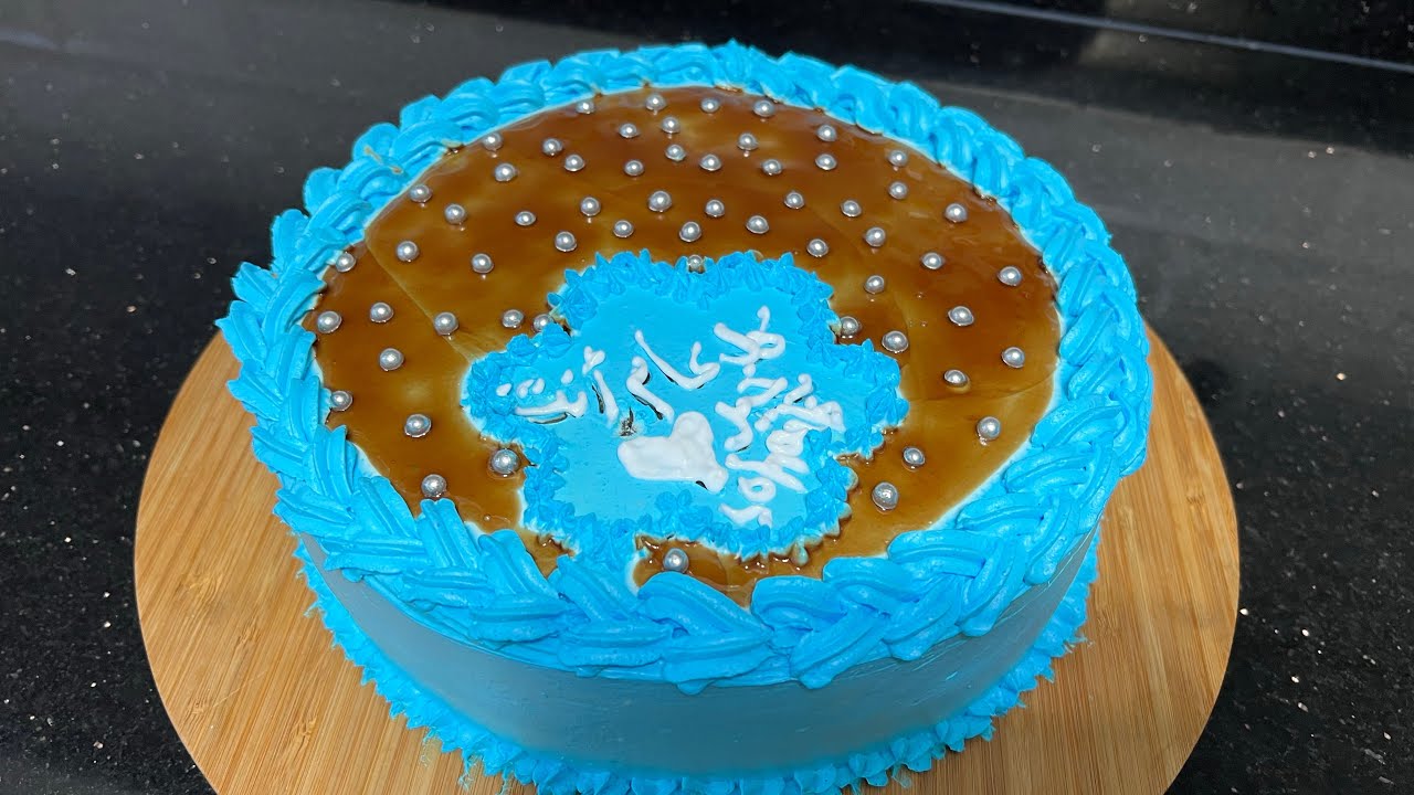تزين كيكه مع طريقة عمل الكيكه الاسفنجيه بدون فصل البيض