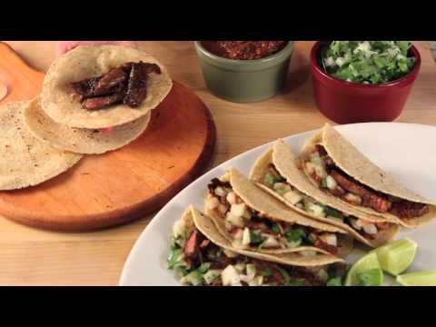 Comprehensive Fiesta Menu: Carne Asada Tacos, Puréed Salsa, Churros, and Margaritas