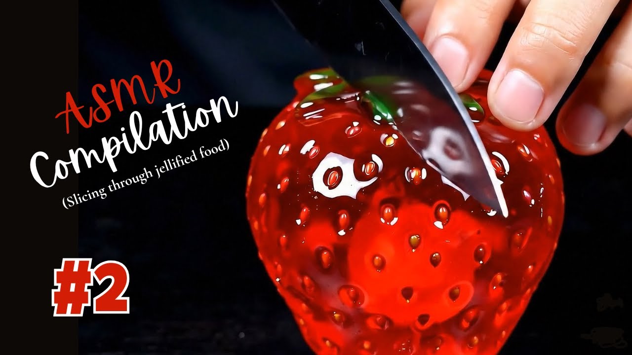 Oddly Satisfying ASMR: The Perfect Jelly Food Cut - YouTube