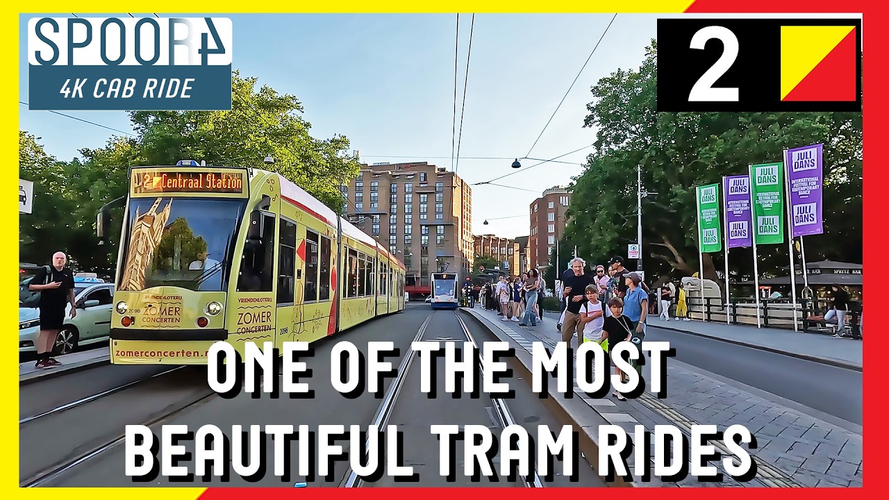 Cabinerit Tram 2 Amsterdam | Centraal Station - Oudenaardeplantsoen  | 4K Tram Driver Cabview