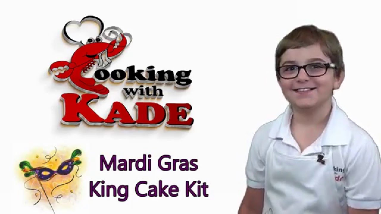 Cooking with Kade makes a Mardi Gras King Cake on the Cajun TV Network