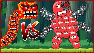 lava boss in the game about red ball 4. Animation battle