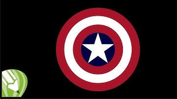 Corel Draw Tutorial - Captain America Shield logo