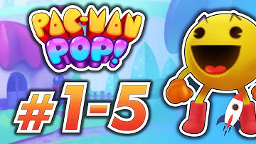 PAC-MAN Pop - Bubble Shooter Gameplay Android iOS Full HD | SAVE YOUR PETS Level 1 - 5